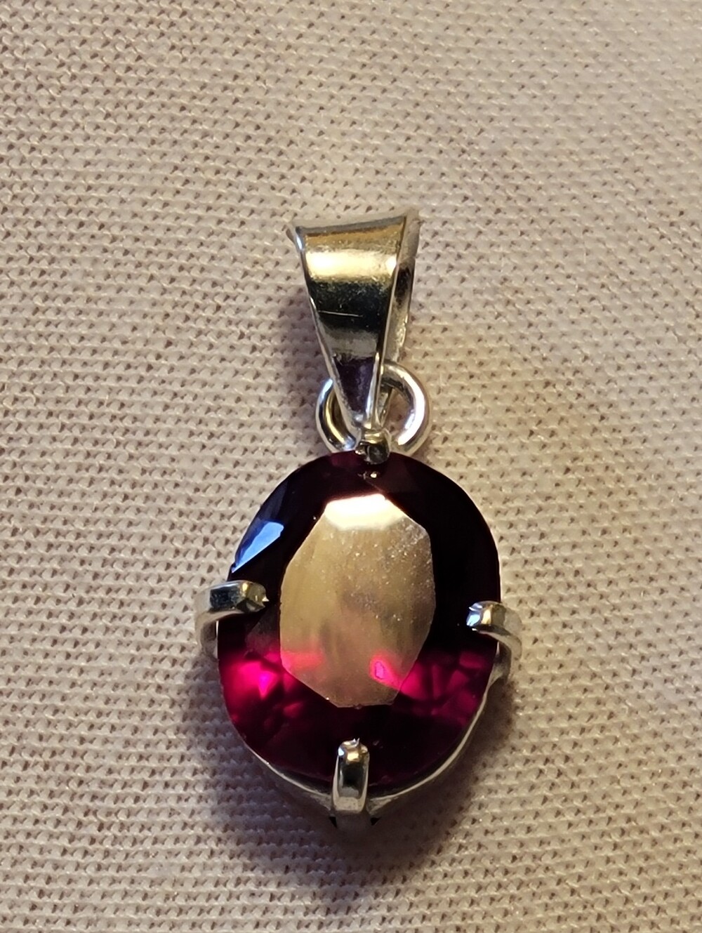 8.35ctw Natural Red Ruby Gemstone Pendant - New - Solid 925 Sterling Silver